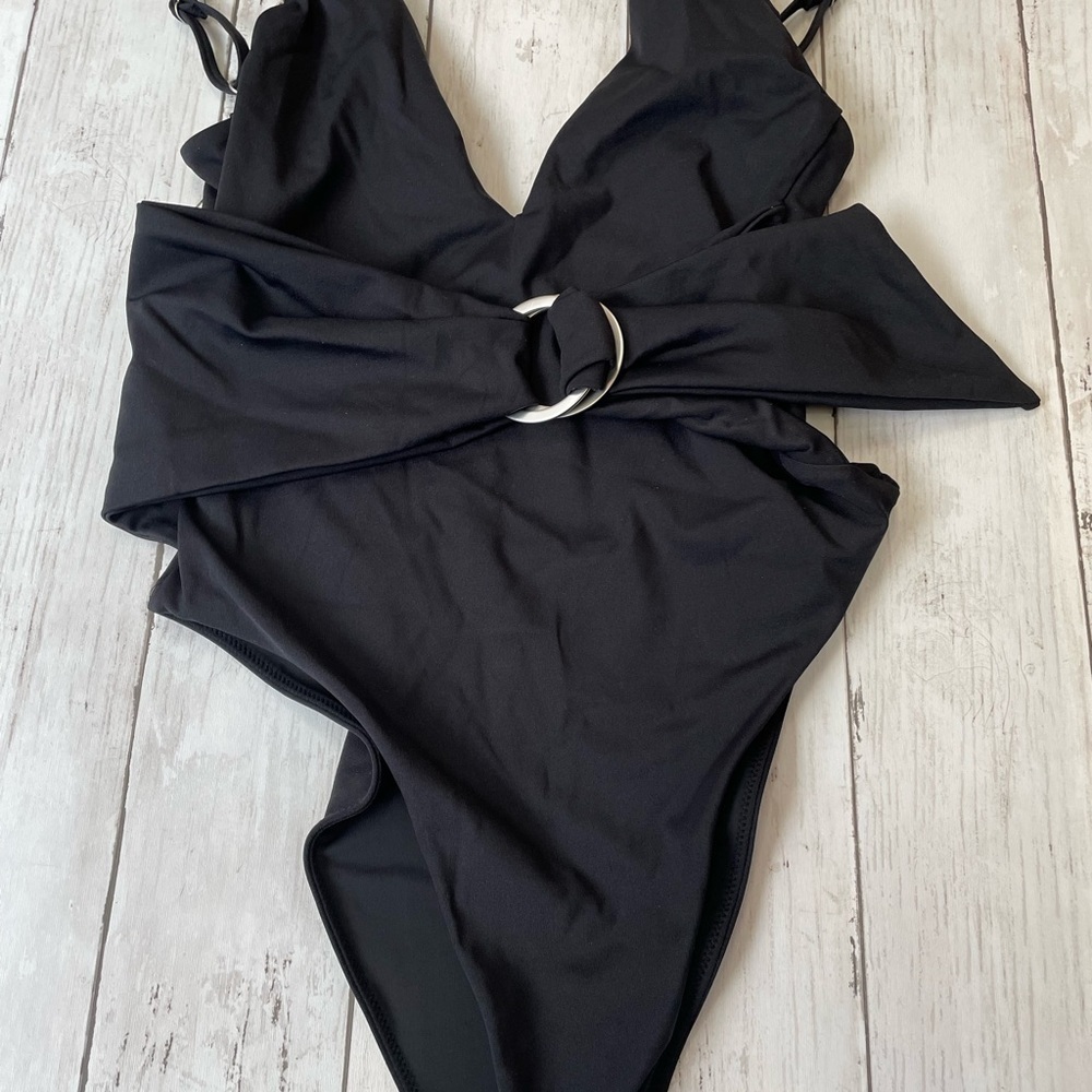 Jonathan Simkhai Niya Tie Waist One Piece Swimsuit, Size X-Small - Picture 3 of 7